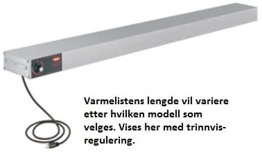 Hatco varmelist u/lys GRAH-24* 610mm 500W
