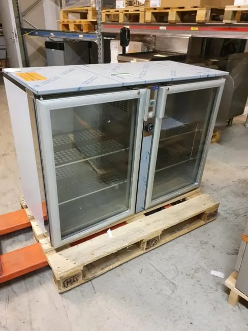 Kjøleskap m/glassdør Sentralkjølt 1162x513x860mm backbar