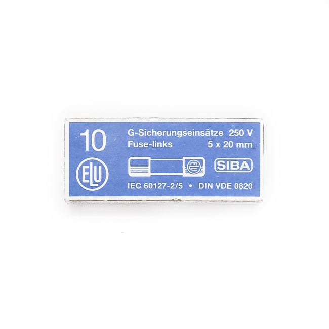 Sikring, glass T 6,3A 5X20mm