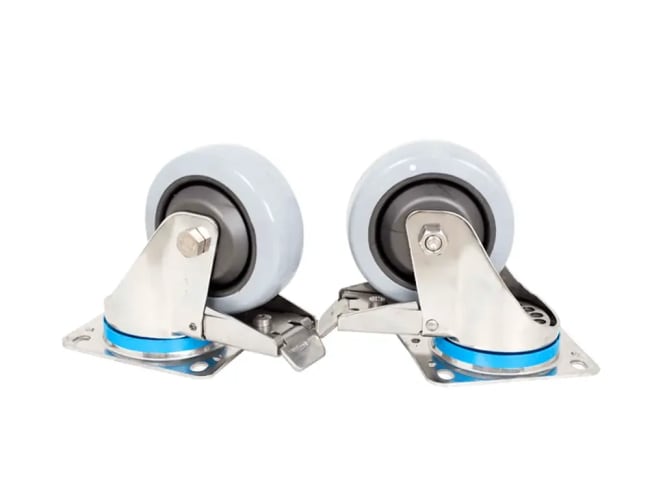 Mibrasa Parrilla tillegg hjulsett rustfritt stål 4 stk.