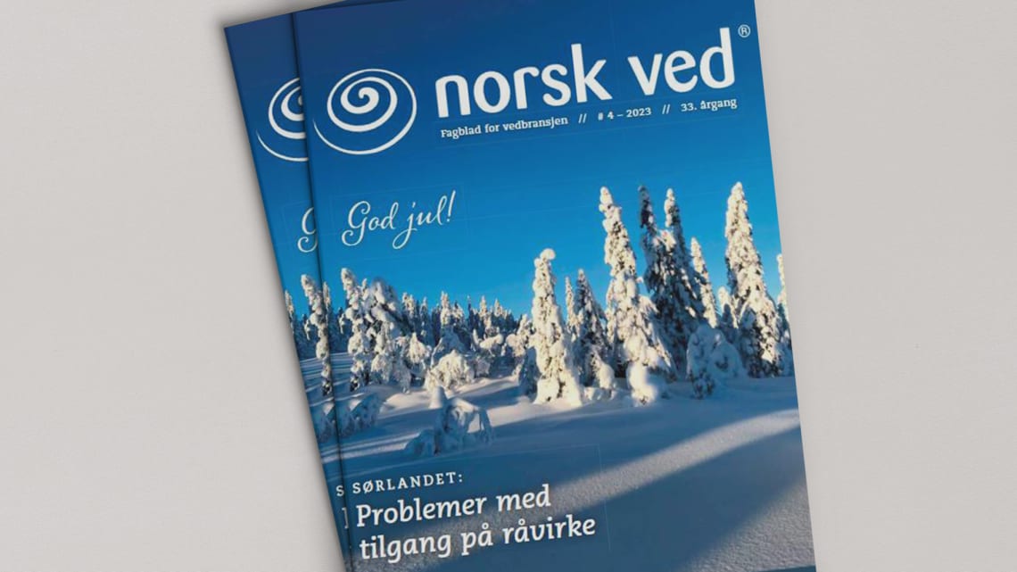 Fagbladet Norsk Ved nr. 4 sendes nå ut til våre medlemmer