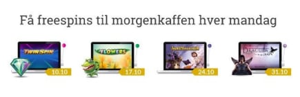 God casinobonus til morgenkaffen din på mandag