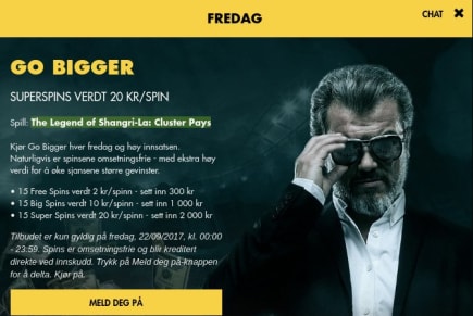 Helgebonus med eller uten casino bonuskode