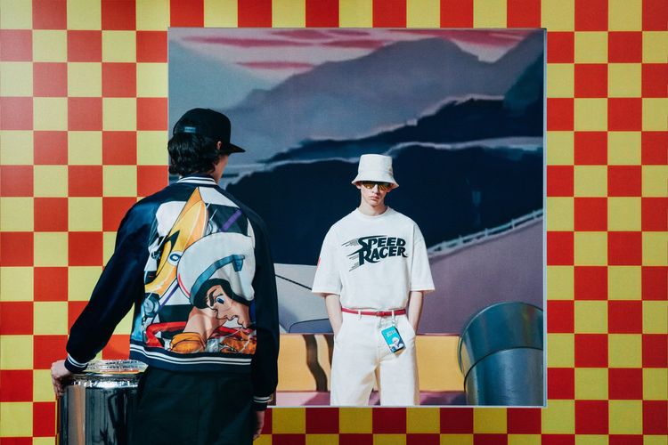 デッドストック 新品未使用 speed racer ジャケット zara ZARA SPEED RACER TATSUNOKO PRODUCTION GRAPHIC BOMBER VARSITY