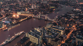 Londra notturna vista panoramica
