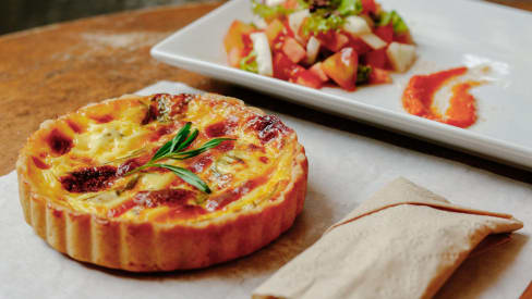 Traditional French dish - quiche