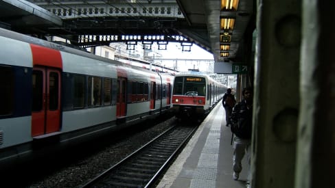 RER train in Paris