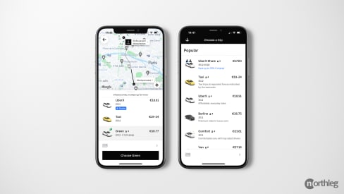 Uber taxi app