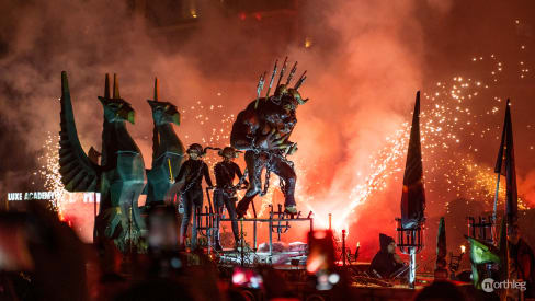 Cabalgata del Fuego - one of the spectacles of Fallas in Valencia