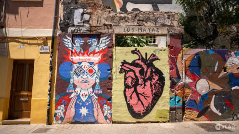 Street art in el Carmen neighbourhood in Valencia