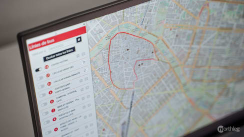 EMT Geoportal used to find bus routes in Valencia