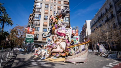 Finished falla mayor in Valencia.