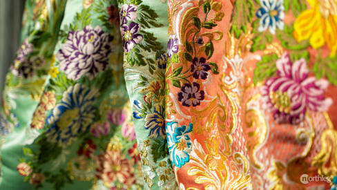 Hand-made fabric used to make Valenciana dress