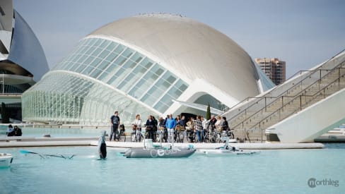 Visita guiada para turistas en la Ciudad de las Artes y Ciencias de Valencia.