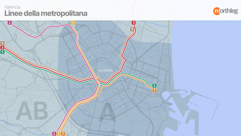 Mappa delle linee della metro di Valencia