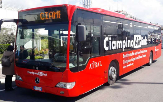 De Ciampino Airlink bus in Rome