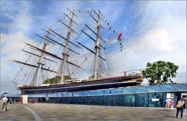 Cutty Sark in London, exterior