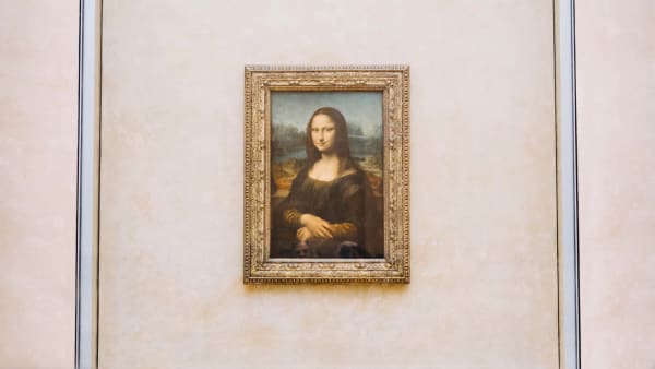 The Mona Lisa in the Louvre museum