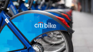 Citi bike station in New York City