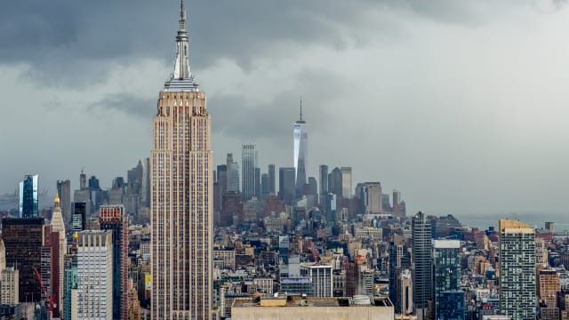 Empire State Building with NYC skyline in the background