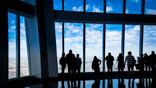People at the One World Observatory