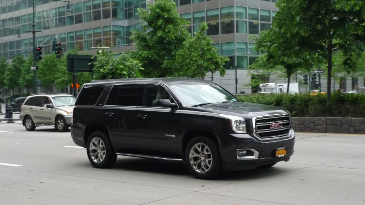 A black SUV in New York City