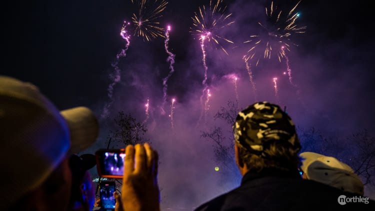 People watching fireworks show - L’Albá de les Falles