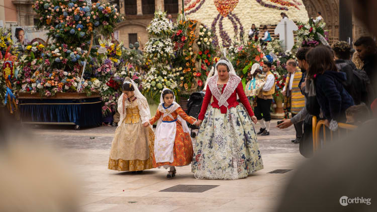 Falleras Infantiles at Fallas Festival in Valencia