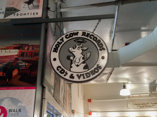 Holy Cow Records Store Sign