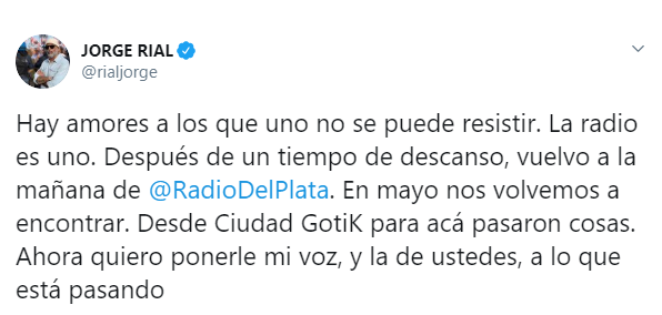 Tweet de Rial