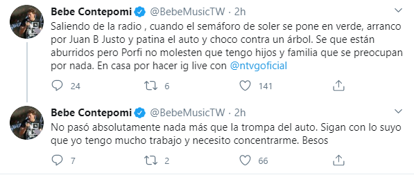 Tweet de Bebe Contepomi