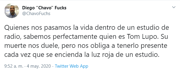 Tweet de Fucks