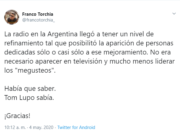 Tweet de Torchia