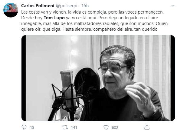 Tweet de Polimeni