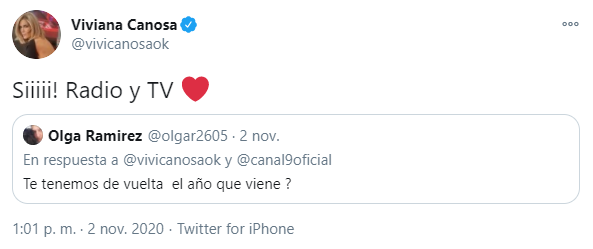 Tweet de Canosa