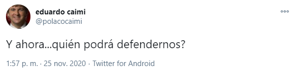 Tweet de Caimi