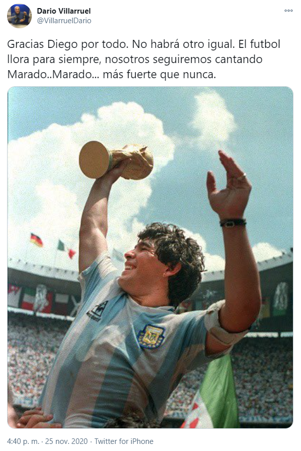 Tweet de Villarruel