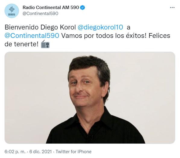 Tweet de Continental