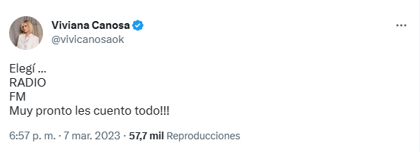 Tweet de Canosa