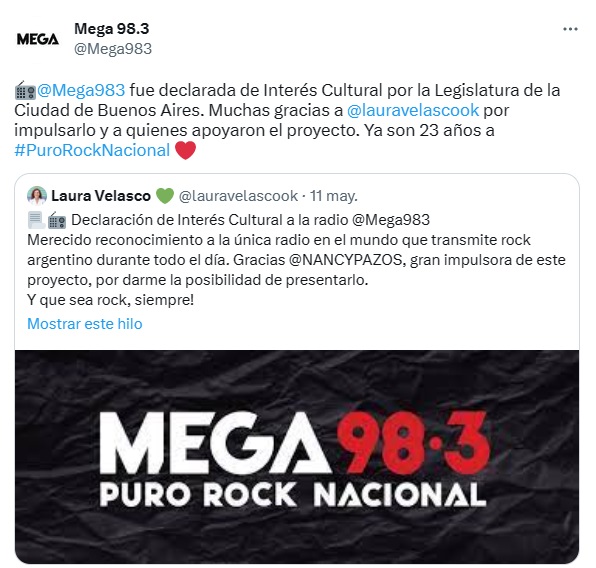 Tweet de Mega
