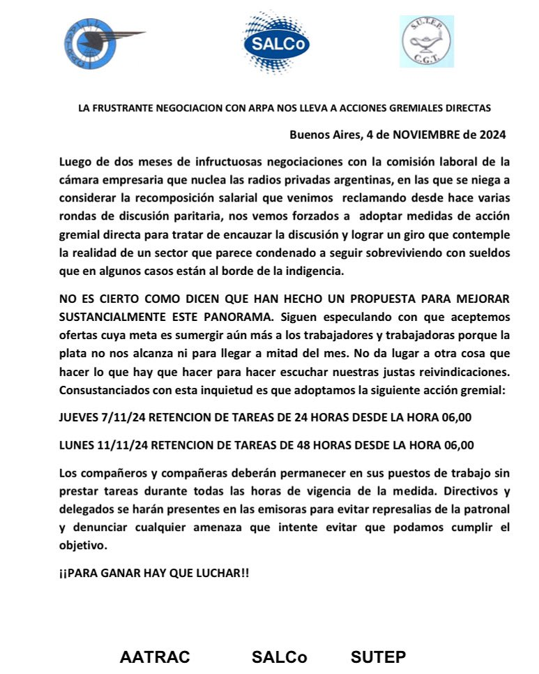 Comunicado