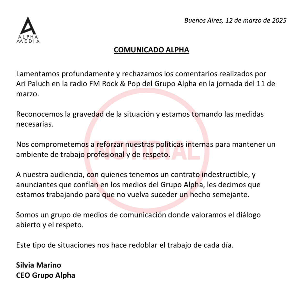 comunicado
