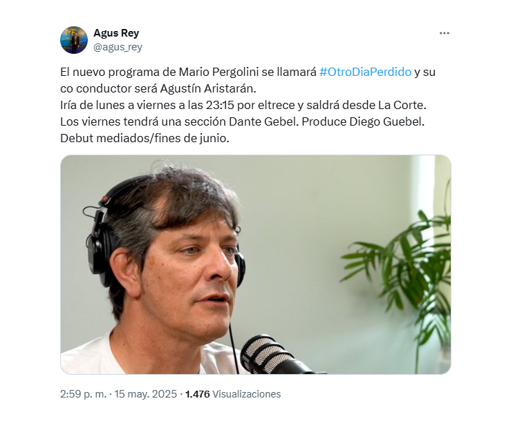 Tweet Agustín Rey
