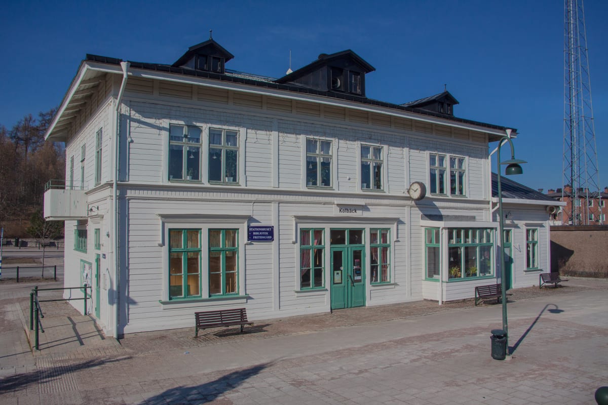 Tågstationen i Kolbäck, västmanland från perongen.