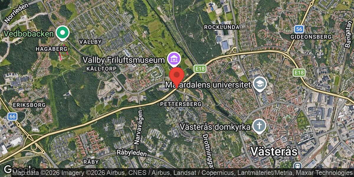 Rådjur på E18 vid Vallbymotet påverkar trafiken