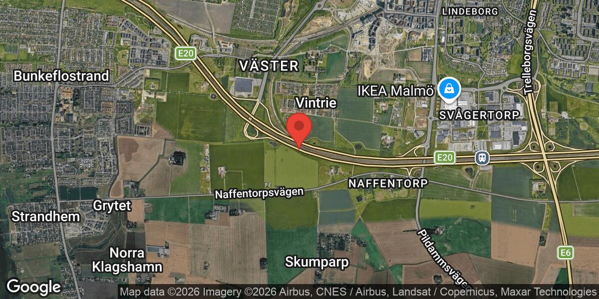 Vägarbete på E20 mellan Öresundsbron och Trafikplats Lockarp den 28 april