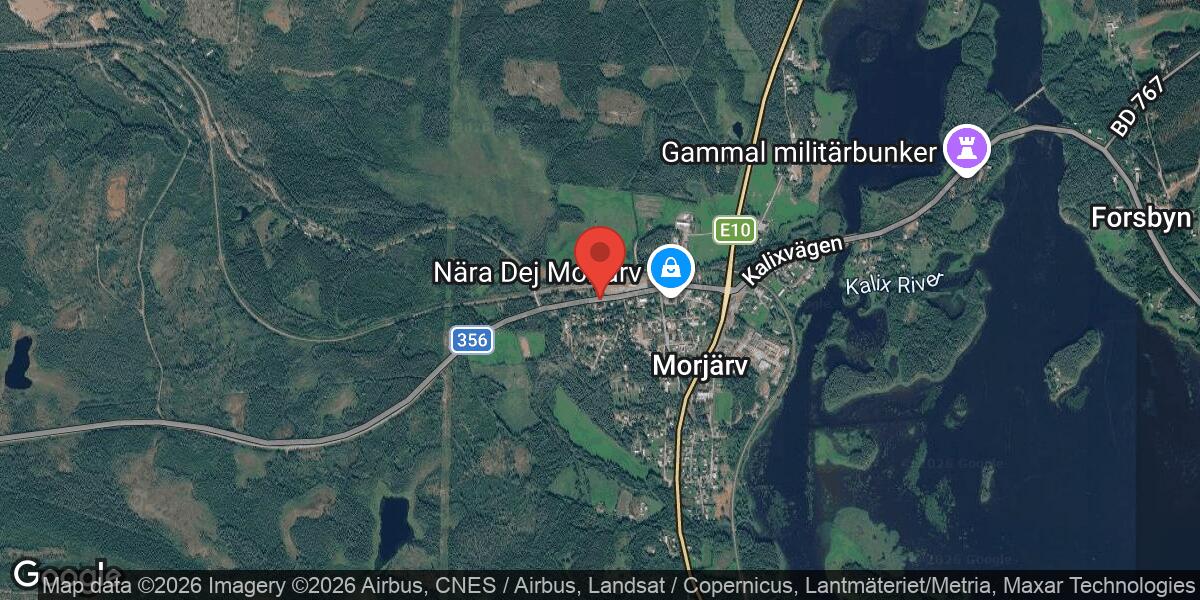 Brand i fastighet orsakar avstängning på väg 356 mellan Hagalund och Morjärv stn