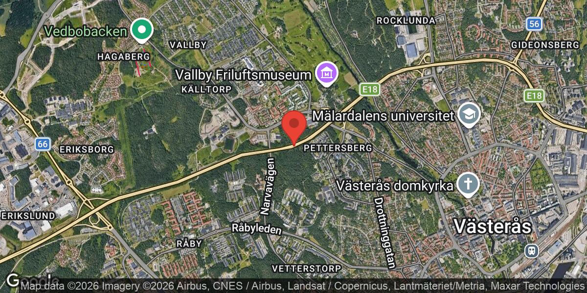 Brand i fordon på E18 mellan Bäckbymotet och Vallbymotet