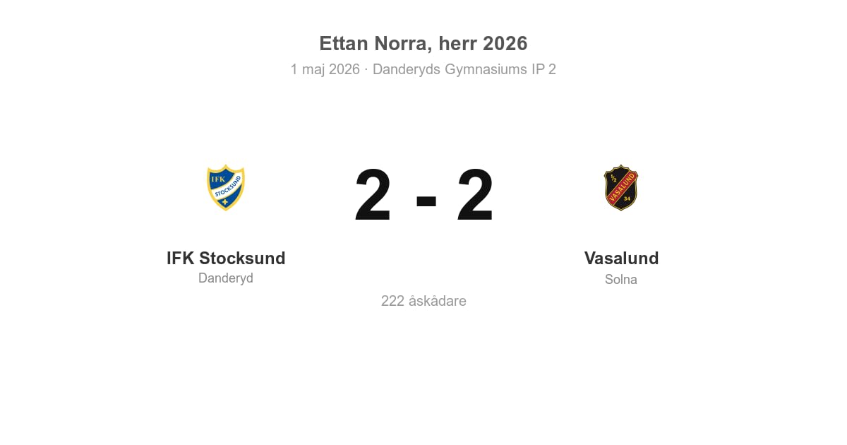 Oavgjort mot IFK Stocksund i bortamatch