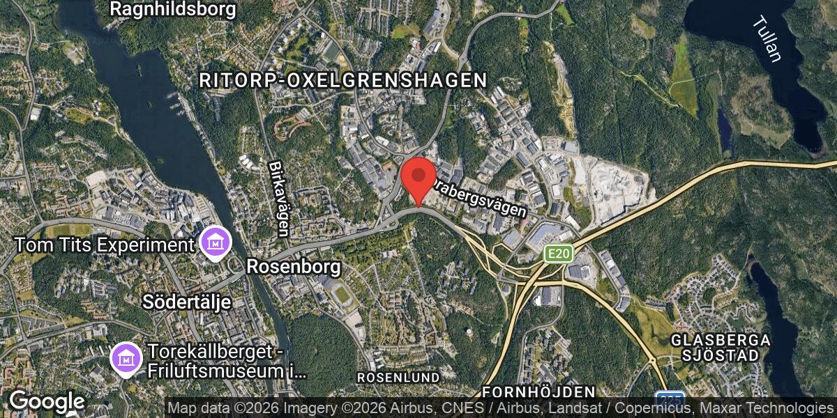 Vägskada på E4.19 mellan Moraberg och Trafikplats Ekensberg påverkar trafiken mot Södertälje